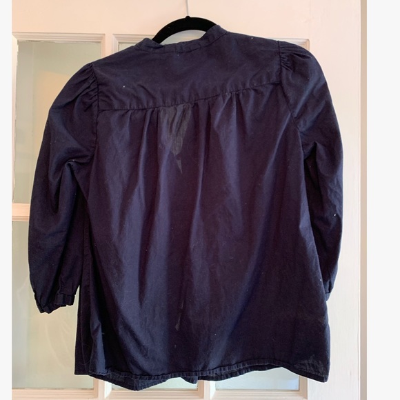 Blue shirt - white floral details - Picture 2 of 2